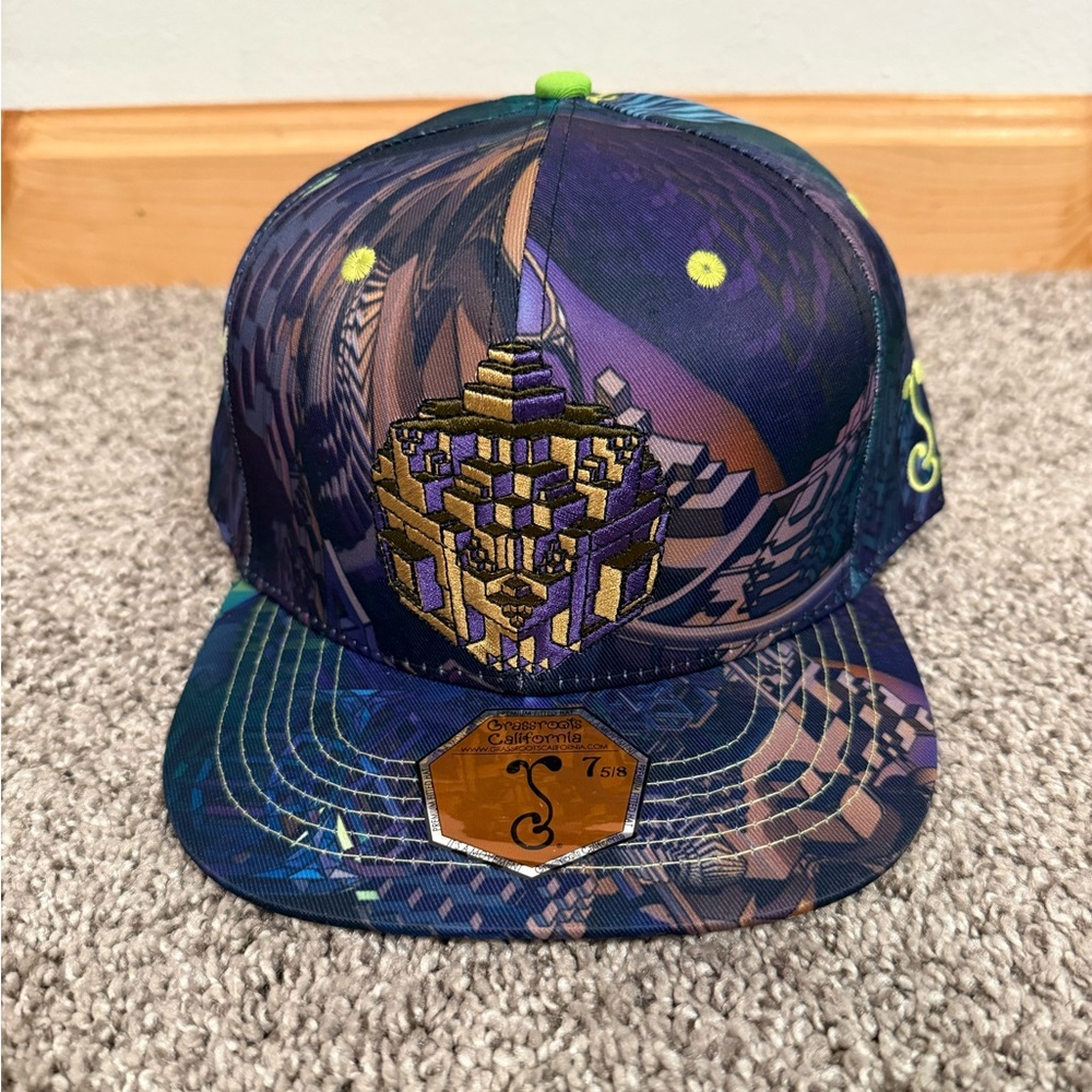 Grassroots California Grahampasteez Impossible Objects Purple Fitted Hat - 7 5/8